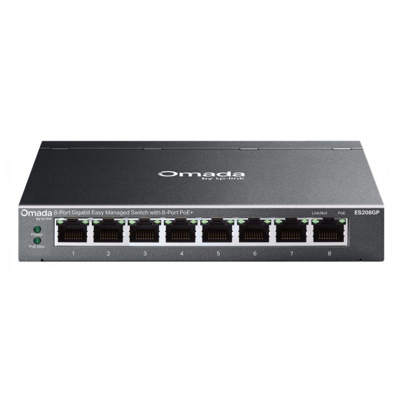 tp-link-omada-es208gp-switch-gestionado-l2-gigabit-ethernet-10-100-1000-energia-sobre-ethernet-poe-din-rail-negro