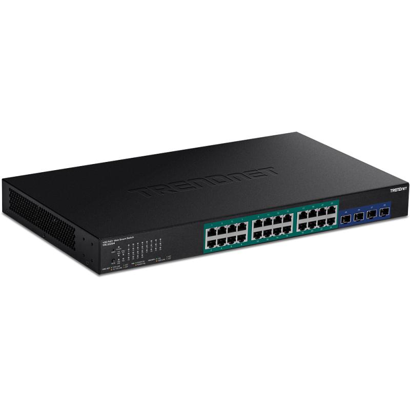 tpe-30284-switch-gestionado-l2-l4-gigabit-ethernet-10-100-1000-energia-sobre-ethernet-poe-1u-negro