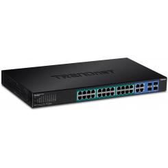 Trendnet TPE-5028WS switch Gestionado Gigabit Ethernet (10/100/1000) Energía sobre Ethernet (PoE) 1U Negro