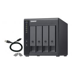 QNAP TR-004 caja para disco duro externo Carcasa de disco duro/SSD Negro 2.5/3.5
