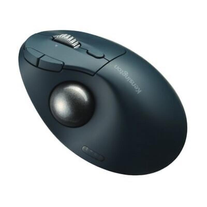 Trackball inalámbrico TB550 ProFit® Ergo Kensington, batería recargable, negro y plata
