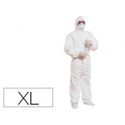 Traje De Seguridad DELTAPLUS Polipropileno con Capucha De Un Solo Uso Color Blanco Talla Xl