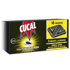 Trampa De Cucarachas Cucal contra Cucarachas Y Huevos Doble Cebo 3 Meses De Eficacia Pack De 6 Trampas