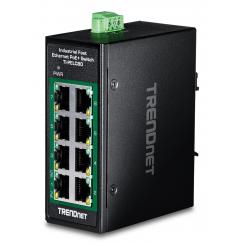 Trendnet TI-PELC80 switch No administrado Fast Ethernet (10/100) Energía sobre Ethernet (PoE) Negro