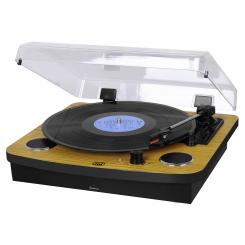 Trevi TT 1022 BT Tocadiscos de tracción directa Negro, Madera