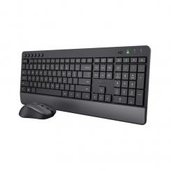 Trust Trezo teclado Ratón incluido RF inalámbrico QZERTY Español Negro