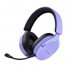 Trust GXT 491P FAYZO Auriculares Inalámbrico y alámbrico Diadema Juego USB tipo A Bluetooth Negro, Púrpura