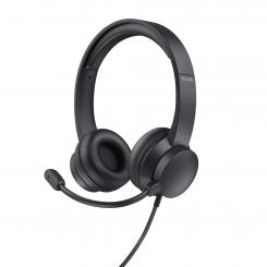 Trust HS-201 Auriculares Alámbrico Diadema Oficina/Centro de llamadas USB tipo A Negro