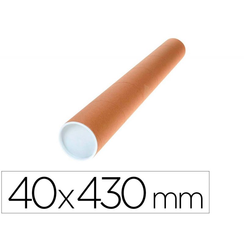 tubo-de-carton-q-connect-portadocumentos-tapa-plastico-40x430-mm