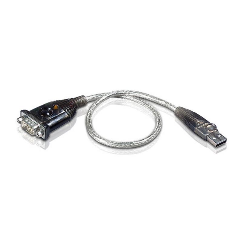 uc232a-cable-de-serie-negro-acero-inoxidable-transparente-035-m-usb-tipo-a-db-9