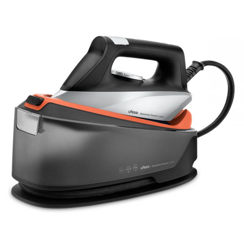 ufesa-80205970-estacion-plancha-al-vapor-2400-w-12-l-suela-de-ceramica-negro-naranja