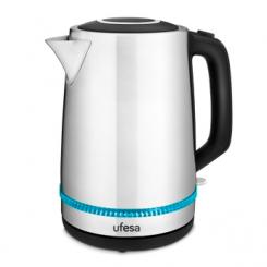 Ufesa Ness tetera eléctrica 1,7 L 2200 W Negro, Acero inoxidable