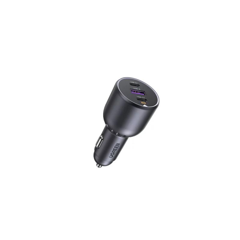 ugreen-130w-3-port-fast-car-char-gray-auriculares-ordenador-portatil-telefono-movil-portatil-bateria-portatil-telefono-gris-encendedor-de-cigarrillos-auto