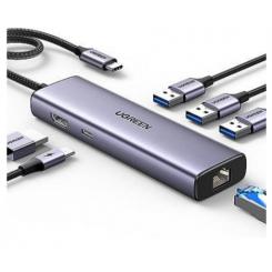 Ugreen 15598 hub de interfaz USB 3.2 Gen 1 (3.1 Gen 1) Type-C 5000 Mbit/s Plata