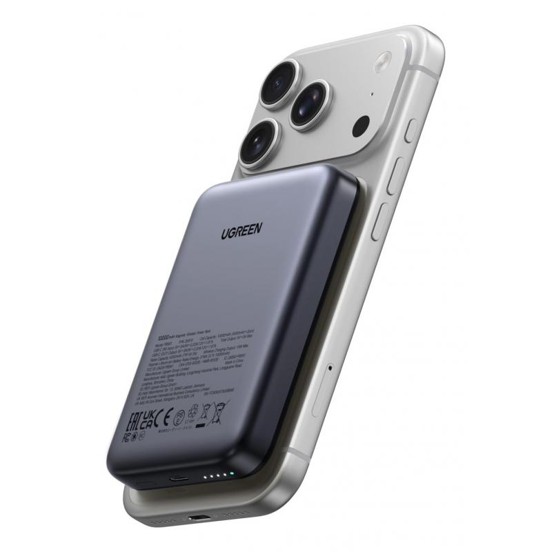 ugreen-25919-bateria-externa-polimero-de-litio-10000-mah-cargador-inalambrico-gris
