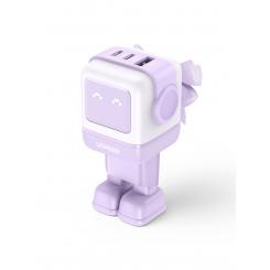 Ugreen Nexode RG 65W 3-Port GaN Ordenador portátil, Teléfono móvil, Ratón, Portátil, Batería portátil, Teléfono Rosa Corriente alterna Carga rápida Interior