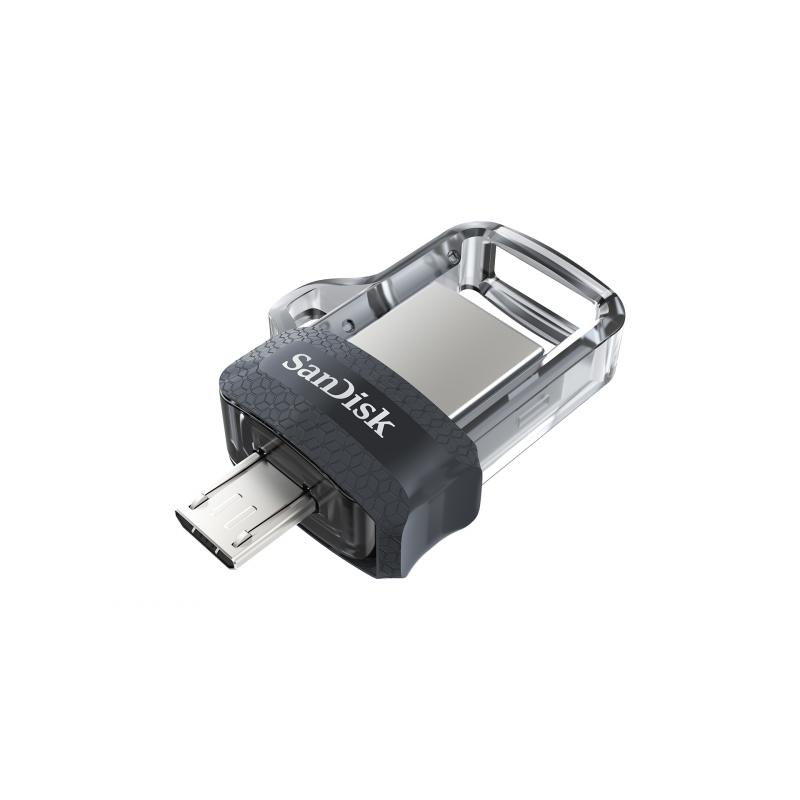 ultra-dual-m30-unidad-flash-usb-128-gb-usb-type-a-micro-usb-32-gen-1-31-gen-1-negro-plata-transparente