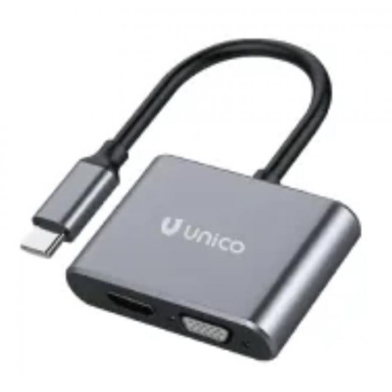 unico-ad0245-base-para-portatil-y-replicador-de-puertos-alambrico-usb-32-gen-1-31-gen-1-type-c-gris