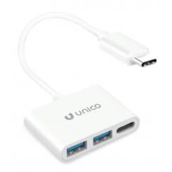 UNICO AD0248 base para portátil y replicador de puertos Alámbrico USB 3.2 Gen 1 (3.1 Gen 1) Type-C Blanco