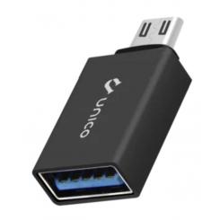 UNICO AD9506 cambiador de género para cable Micro-USB USB A Negro