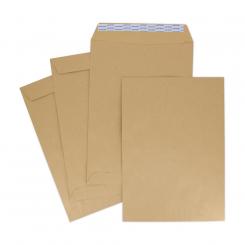 UNIPAPEL 250 Bolsa Kraft Verjurado 229X324 90G Tira Silicona