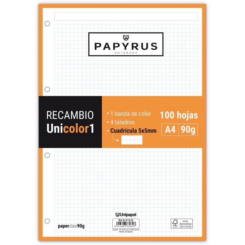 unipapel-recambio-papyrus-a4-uni1-100h-90g-5x5-naranja
