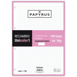 Unipapel Recambio Papyrus A4 Uni1 100H/90G 5X5 Rocl