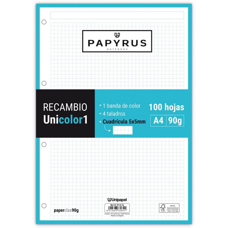 unipapel-recambio-papyrus-a4-uni1-100h-90g-5x5-turquesa