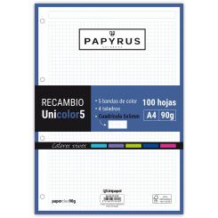 Unipapel Recambio Papyrus A4 Uni5 100H/90G 5X5 Vivo