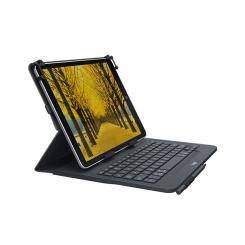 Universal Folio with integrated keyboard for 9-10 inch tablets Negro Bluetooth QWERTY Italiano