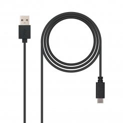 NANOCABLE USB 2.0, 0.5m cable USB 0,5 m USB C USB A Negro