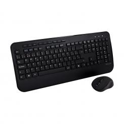 V7 CKW300ES Teclado Full-size con reposamuñecas QWERTY español (negro)