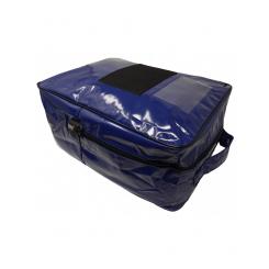 VALIJA PORTADOCUMENTOS PVC 320x420x200mm CON VENTANA  AZUL