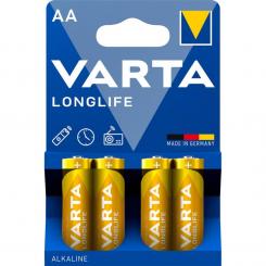 Varta Longlife Pila Alcalina AA LR6 Blister*4