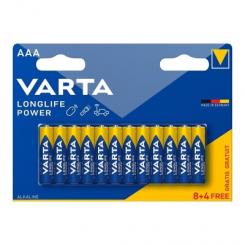 VARTA LONGLIFE POWER pila alcalina AAA LR03 blister*8+4