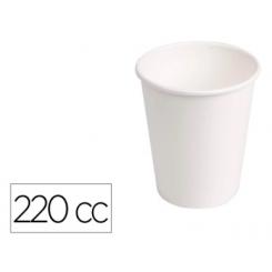 Vaso De Carton Biodegradable Blanco 220 cc Paquete De 50 Unidades