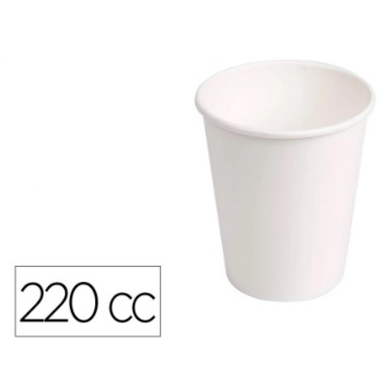Vaso De Carton Biodegradable Blanco 220 cc Paquete De 50 Unidades