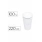 Vaso de plastico blanco 220 cc paquete de 100 unidades