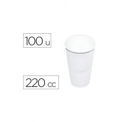 Vaso de plastico blanco 220 cc paquete de 100 unidades