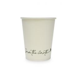 VASOS CARTON BLANCO 8 OZ CAFE 240 ml Biodegradable BOLSA DE 50