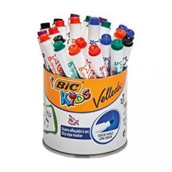 VELLEDA MARCADOR KIDS MINI PIZARRA BLANCA 6 COLORES BOTE DE 24U