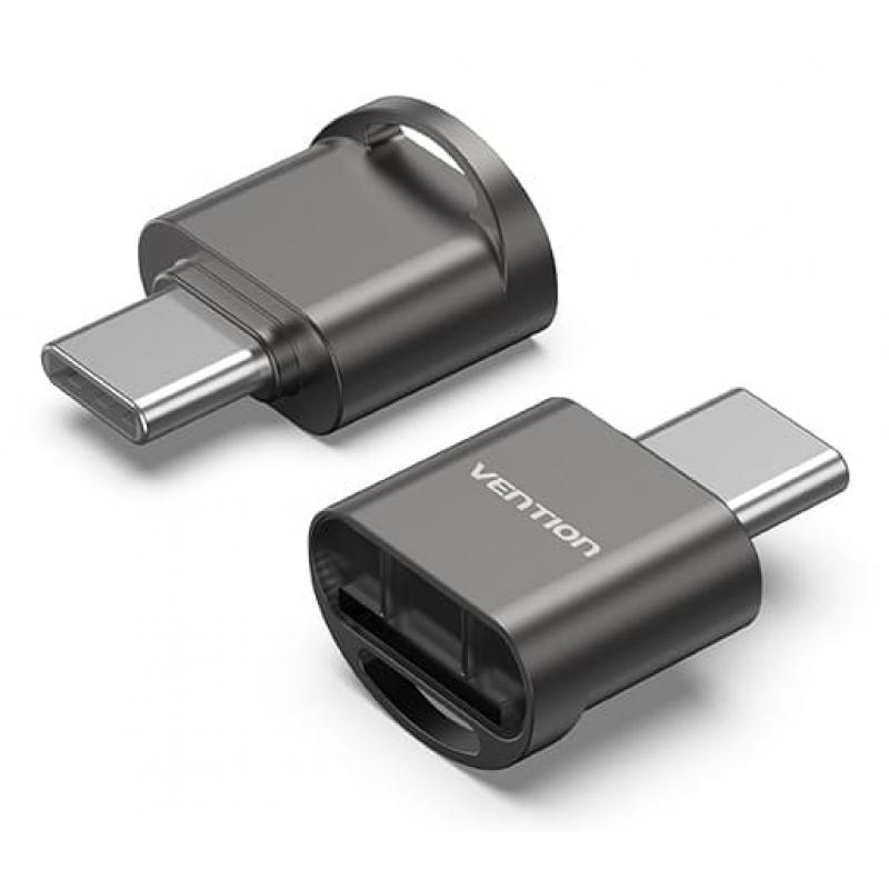 vention-clmh0-lector-de-tarjeta-usb-20-type-c-gris