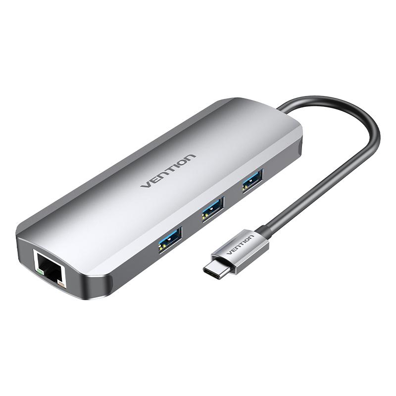 vention-docking-usb-tipo-c-tolhb-1xhdmi-3xusb-1xusb-tipo-c-pd-1xrj45-1xlector-tarjetas-sd-y-microsd-jack-35-gris