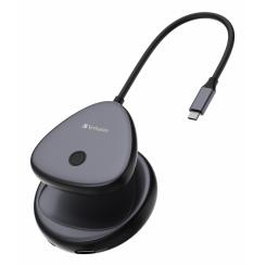Verbatim 32147 base para portátil y replicador de puertos Inalámbrico y alámbrico USB 3.2 Gen 1 (3.1 Gen 1) Type-C Negro