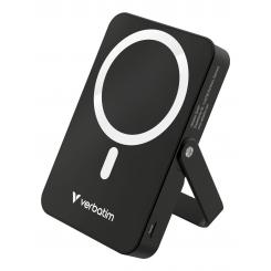 Verbatim Charge n Go Magnetic Wireless Polímero de litio 10000 mAh Cargador inalámbrico Negro