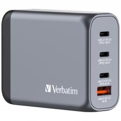VERBATIM GNC-100 CARGADOR PARED carga rápida  GAN 100W 1 USB-A 3.0 Y 3XUSB-C 3.0