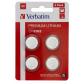 Verbatim Pila Boton Litio Cr2032 3V blister 4 unidades