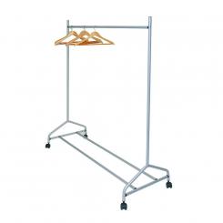 VESTIDOR PERCHERO PORTÁTIL GRIS CON RUEDAS 622 PARA 40 PERCHAS  H:1710 x A:1480 x F:580 mm