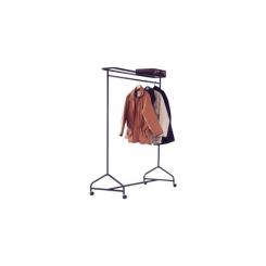 VESTIDOR PERCHERO PORTÁTIL NEGRO CON RUEDAS 623 PARA 40 PERCHAS  H:1710 x A:1480 x F:580 mm