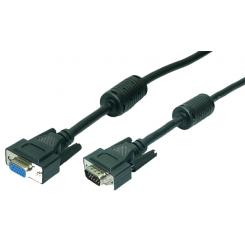 LogiLink VGA M/F 1.8m cable VGA 1,8 m VGA (D-Sub) Negro
